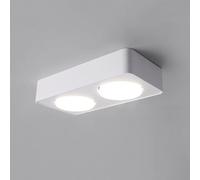 Wmmner Modern Led Ceiling Light, Square Exposed Mounted Downlight, 3000K/4000K/6000K 3 Color Adjustable Ceiling Downlight, Hardwired Indoor Ceiling Lamp for Hallway Corridor Kitchen Foyer(White,1-Li/W