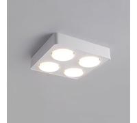 Wmmner Modern Led Ceiling Light, Square Exposed Mounted Downlight, 3000K/4000K/6000K 3 Color Adjustable Ceiling Downlight, Hardwired Indoor Ceiling Lamp for Hallway Corridor Kitchen Foyer(White,1-Li/W