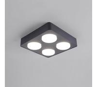 Wmmner Modern Led Ceiling Light, Square Exposed Mounted Downlight, 3000K/4000K/6000K 3 Color Adjustable Ceiling Downlight, Hardwired Indoor Ceiling Lamp for Hallway Corridor Kitchen Foyer(White,1-Li/K
