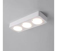 Wmmner Modern Led Ceiling Light, Square Exposed Mounted Downlight, 3000K/4000K/6000K 3 Color Adjustable Ceiling Downlight, Hardwired Indoor Ceiling Lamp for Hallway Corridor Kitchen Foyer(Dark,2-Lig/W