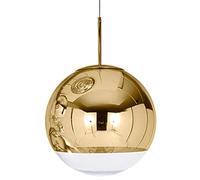 Wmmner Modern Led Mirror Plated Ball Chandelier, E27 Silver/Gold Adjustable Lamp, Restaurant Stair Ceiling Lamp, Restaurant Bar Ceiling Lamp/Gold/15Cm