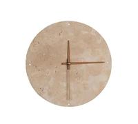Wmmner Modern Led Stone Wall Lamp, Round Travertine Sconce, Creative Clock Design Lighting Fixtures, Warm Light 3000K Mounted, Interior Decoration for Bedroom/One Color/Large: 30Cm