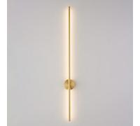 Wmmner Modern Led Wall Lights Ultra Thin Linear Wall Sconce Copper Long Strip Wall Light Flute Brass Wall Lamp with Silicone Shade Hallway Decorative Lighting Wall,Middle-65Cm/Lower/105Cm