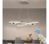 Wmmner Modern Minimalist Spiral Twisted Long Line Led Chandelier - 75W Integrated Led Light in Gold and Black with Chrome Finish,Led Ceiling Lamp/Plated Chrome