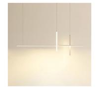 Wmmner Modern Restaurant Chandelier Led Fashion Strip Designer Dining Room Bar Lamp Fashion Lighting Fixtures,Ceiling Chandelier/Bianco/100Cm