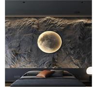 Wmmner Moon Decoration Wall Lamp Compatible with Bedroom Living Room Home Modern Design Style Lamp Sofa Background Interior Led Night Light Fixture,Ceiling Chandelier/Dimmable/S-30Cm