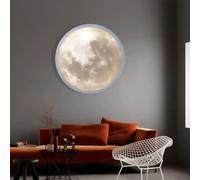 Wmmner Moon Wall Light Large Compatible with Bedroom Dimmable Led Wall Sconces 23.6 inch Earth Planet Light/Moon/50Cm