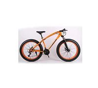 Wmmner Mountain Bike 26 inch Off-Road Atv 24 Speed Snowmobile Speed Mountain Bike 4.0 Big Tire Wide Tire Bicycle,Silver,Golden,A/Orange/a