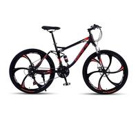 Wmmner Mountain Bike, 26 inch Wheels, 24 Speed Bike MTB with Disc Brakes, Full Suspension for Men and Women Over The Age of 16/6/Spokes/26"