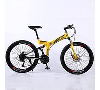 Wmmner Mountain Bike,Adult Folding Mountain Bike 26 inch 27Speed Variable Speed Road Bicycle Cycling Off-Road Soft Tail Bicycle Men Women Outdoor Sports Ride Bu 3 Wheels- 26" 21Spd