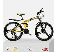 Wmmner Mountain Bike Steel Frame Bicycle for Boys, Girls, Men and Women 21/24/27 Speed Gear 26 inch Wheels for a Path, Trail & Mountains/Red/21 Speed/Yello/21 Speed