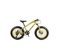 Wmmner Mountain Bike Unisex Hardtail Mountain Bike 7/21/24/27 Speeds 26 inch Fat Tire Road Bicycle Snow Bike/Beach Bike with Disc Brakes and Suspension Fork,Gold,27 Speed