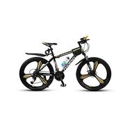 Wmmner Mountain Bike Unisex Mountain Bike 21/24/27 Speed High-Carbon Steel Frame 26 Inches 3-Spoke Wheels with Disc/Gold/24 Speed