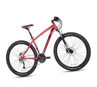 Wmmner Mountain Bikes 27.5 inch for Adults Men Women, 27 Speed Aluminum Alloy Hardtail Mountain Bicycle with Front Suspension, Dual Disc Brake & Adjustable Seat,Red,15 inch/Red/15 inch