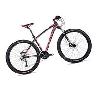 Wmmner Mountain Bikes 27.5 inch for Adults Men Women, 27 Speed Aluminum Alloy Hardtail Mountain Bicycle with Front Suspension, Dual Disc Brake & Adjustable Seat,Red,15 inch/Black/19 inch