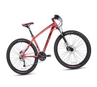 Wmmner Mountain Bikes 27.5 inch for Adults Men Women, 27 Speed Aluminum Alloy Hardtail Mountain Bicycle with Front Suspension, Dual Disc Brake & Adjustable Seat,Red,15 inch/Red/19 inch