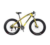 Wmmner Mountainbike, Erwachsene Rennrad 24 Zoll 21/24/27 Geschwindigkeit Männer Frau Öl Frühling Gabel Front Gabel Fahrt Blau-20 21 Geschwindigkeit/Gelb/24 24 Geschwindigkeit