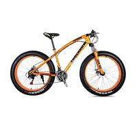 Wmmner Mountainbike, Erwachsene Rennrad 24 Zoll 21/24/27 Geschwindigkeit Männer Frau Öl Frühling Gabel Front Gabel Fahrt Blau-20 21 Geschwindigkeit/Orange/24 24 Geschwindigkeit