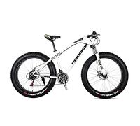 Wmmner Mountainbike, Erwachsene Rennrad 24 Zoll 21/24/27 Geschwindigkeit Männer Frau Öl Frühling Gabel Front Gabel Fahrt Blau-20 21 Geschwindigkeit/Weiß/20 27 Geschwindigkeit