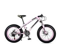Wmmner Mountainbike, Erwachsene Rennrad 24 Zoll 21/24/27 Geschwindigkeit Männer Frau Öl Frühling Gabel Front Gabel Fahrt Blau-20 21 Geschwindigkeit/Rosa/24 21 Geschwindigkeit