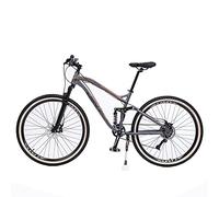 Wmmner Mountainbike Mit Doppelfederung 27,5 Zoll Rad, Herren Mountainbike Doppelscheibenbremse Fahrrad Für Frauen, Mountainbike Mit Hohem Kohlenstoffstahl, 9/10//Grau Orange/27,5 Zoll 11 Geschwindigke