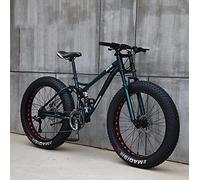 Wmmner Mountainbikes, 26 Zoll Fat Tire Hardtail Mountainbike, Doppelfederrahmen Und Federgabel All Terrain Mountainbike Cyan 5 Räder - 21Spd/Cyan-Speichen/21 SPD