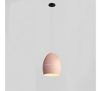 Wmmner N Light Egg-Shaped Metal Hanging Lamp Shade, Minimalist Suspension Lighting Fixtures, Modern Dome Mini Chaner for Dining Room Bedroom Study Cafe, E27 Socket/Pink