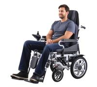 Wmmner New Reclining Foldable Electric Wheelchair for Adults, 25Km Long Travel Range All Terrain Power Wheelchair with 12A Battery, Include Headrest and Backrest Mumulti-Angle Adjustment