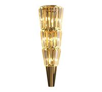 Wmmner Nordic Den Crystal Wall Sconce 5 Light Cone Lamp Postmodern Creative Fxture for Bathroom Hallway Powder Room Kitchen Mirror-Den 16X53Cm