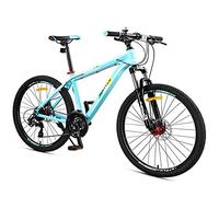 Wmmner Off-Road Mountain Bikes 27 Speed for Adults Men Women, Hardtail Mountain Trail Bike with Front Suspension, Aluminum Alloy Mountain Bicycle, Dual Disc Brake & Adjustable Seat,Green,24 inch/Green