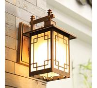 Wmmner Outdoor Wall Lantern 1-Light Exterior Sconce Lamp Porch Light Fixture Window Lamps & Sconces Landscape Wash Lights Rustic Urban Barn/Bronze/29 * 38Cm