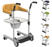 Wmmner Patient Transfer Lift,Steel Transport Wheelchair, Emergency Evacuation Chair Wheelchair Belt Safety Lifting,Device for Bathing Home Commode,Brown,Basicedition/Yellow/Basicedition