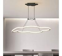 Wmmner Pendantlight, Modern Light Art Chandelier Dining Room Living Room Hanging Lamp Adjustable Three-Color Light White Chandelier Study Clothing Store Ceiling Lamp Modern V-Intage(Black)/Black
