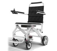 Wmmner Portable Design Electric Wheelchair, Wheelchairs Folding Lightweight Adults, Scooter for Elderly, Intelligent Motorized Wheelchair, Travel Mobility Scooter Aid, 22-Mile Long Range/Silver/12Ah