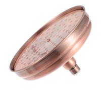 Wmmner Portable Vintage Antique Copper Shower Head Sprayer for Outdoor Use Stainless Steel Handheld Shower Sprinkler with Red Toiletries