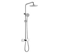 Wmmner Rain Shower System 9 inch Shower Faucet Set Wall Mounted Shower Combo Set Brass Rain Mixer Shower with Shower Head, Tub Spout, 3 Modes Handheld Shower锛孊lack ，Black/Chrome