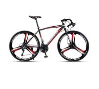 Wmmner Road Bike 700C Wheels, 21/24/27/30 Speed, Adult Bicycle, High Carbon Steel Frame, Shock Absorbing Men'S and Women Racing Fork/Black red/30SPEED_THREE-BLADE