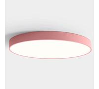 Wmmner Roundaroon Color Panel Lights Modern Minimalist Flat Ceiling Lamp Ultra Thin Ironwork Led Lighting Energy Saving Tri-Tone Light for Living Bedroom Closet Foyer Hallway/Pink/40Cm