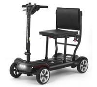 Wmmner Scooter Lightweight Scooter Folding Mobility Mobility Scooters for Adults 20Km Range 4 Wheel Electric Wheelchair Device for Seniors Adults Handicapped Elderly/Black/6.6A