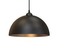 Wmmner Semi-Circular Retro Lamp Led Personalized Ceiling Light Chandelier E27 Single Head Traditional Hanging Lights Black Light Ceiling Lighting Fixture for Restaurants Office Light