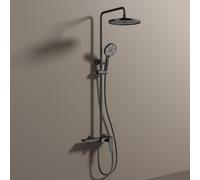 Wmmner Shower Head Shower Mixer Set Rainfall Shower Kit Single Handle 3 Mode Hand Shower Wall Mounted Shower Sets for Bathroom Brushed Gold