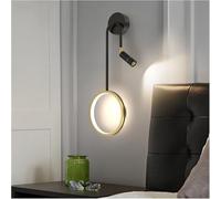 Wmmner Simple Bright Modern Led Wall Lamps with Spotlight Study Living Room Bedroom Bedside Aisle Flats Loft Indoor Lighting Lights,Chane/Right 48Cm/Cool White