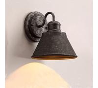 Wmmner Single Head Retro Industry Wall Lantern Ip65 Outdoor Waterproof Wall Sconce Wall-Mounted Single-Head Disc Gooseneck Barn Light,for Living Room