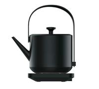 Wmmner Stainless Steel Retro Electric Kettle - 600Ml 1200W Stylish Teapot for Home & Travel Use/Black