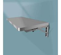 Wmmner Stainless Steel Wall-Mounted Folding Dining Table - Space-Saving 40X30Cm Vertical Drop Leaf Table for Laundry Room, Kitchen, or Small Spaces with Sturdy Metal Support/90 * 30Cm