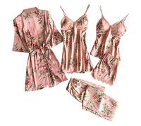 Wmmner Subscribe and Save Offers Womens Lingerie Women's hot Sheer Lace Babydoll Lingerie Dress Set Plus Size 20-22 Women hot Bodysuit Teddy Ning s/C-Pink/XL