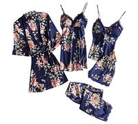 Wmmner Subscribe and Save Offers Womens Lingerie Women's hot Sheer Lace Babydoll Lingerie Dress Set Plus Size 20-22 Women hot Bodysuit Teddy Ning s/C-Blue/M