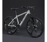 Wmmner Suitable for Both Men and Women 24-Speed Hardtail Mountain Bike 27.5" Adult Mountain Bike Shock-Absorbing Ultra-Light Double Disc Brakes/Gray 6/27.5"*24 speed