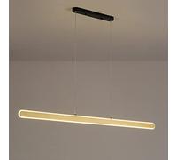 Wmmner Suspension Led Minimaliste, Lustre Linéaire, Lampe Suspendue Au Plafond, Longue Bande, Lampes Suspendues, 3 Modes de Couleur, Lustres Pour Salon, Salle À Manger, Îlot de Cuisine/Or/120 Cm