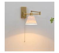Wmmner Swing Arm Wall Lamp Bedroom Bedside Study Living Room Brass Led Wall Sconce Wall Lights/One Color/15 * 16Cm